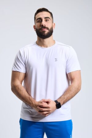 Court White Gym Sport Workout T-Shirt