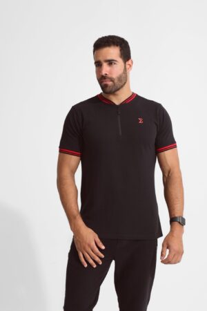 Essential Black Gym Sport Workout Polo shirt