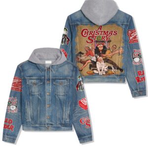 A Christmas Story Movies Style Hooded Denim Jacket For Fans