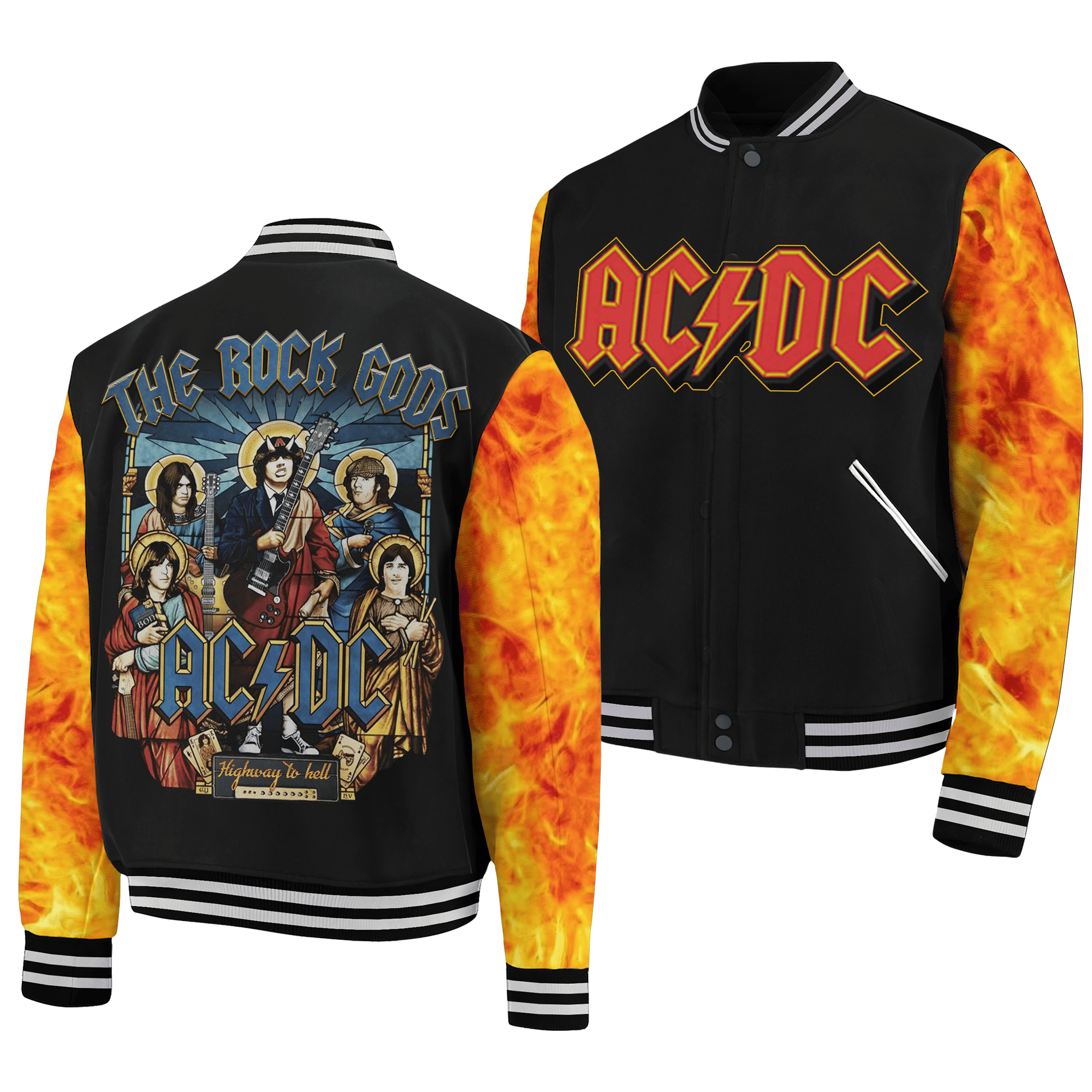 AC/DC Band Music Style Baseball Jacket For Fans