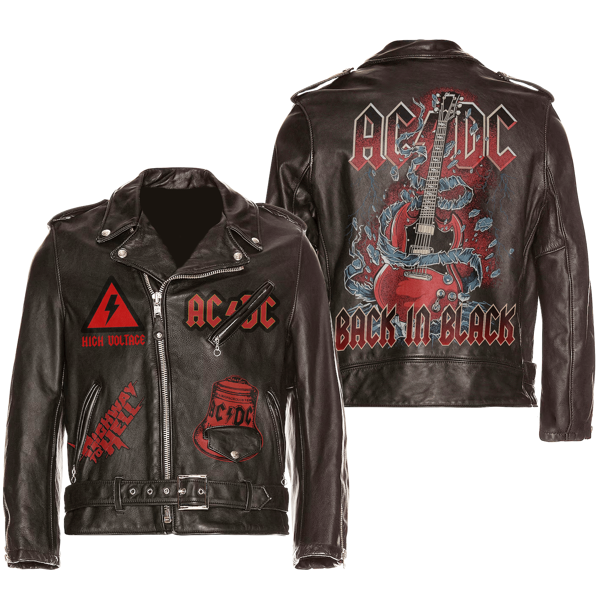 AC/DC Band Music Style Leather Jacket For Fans