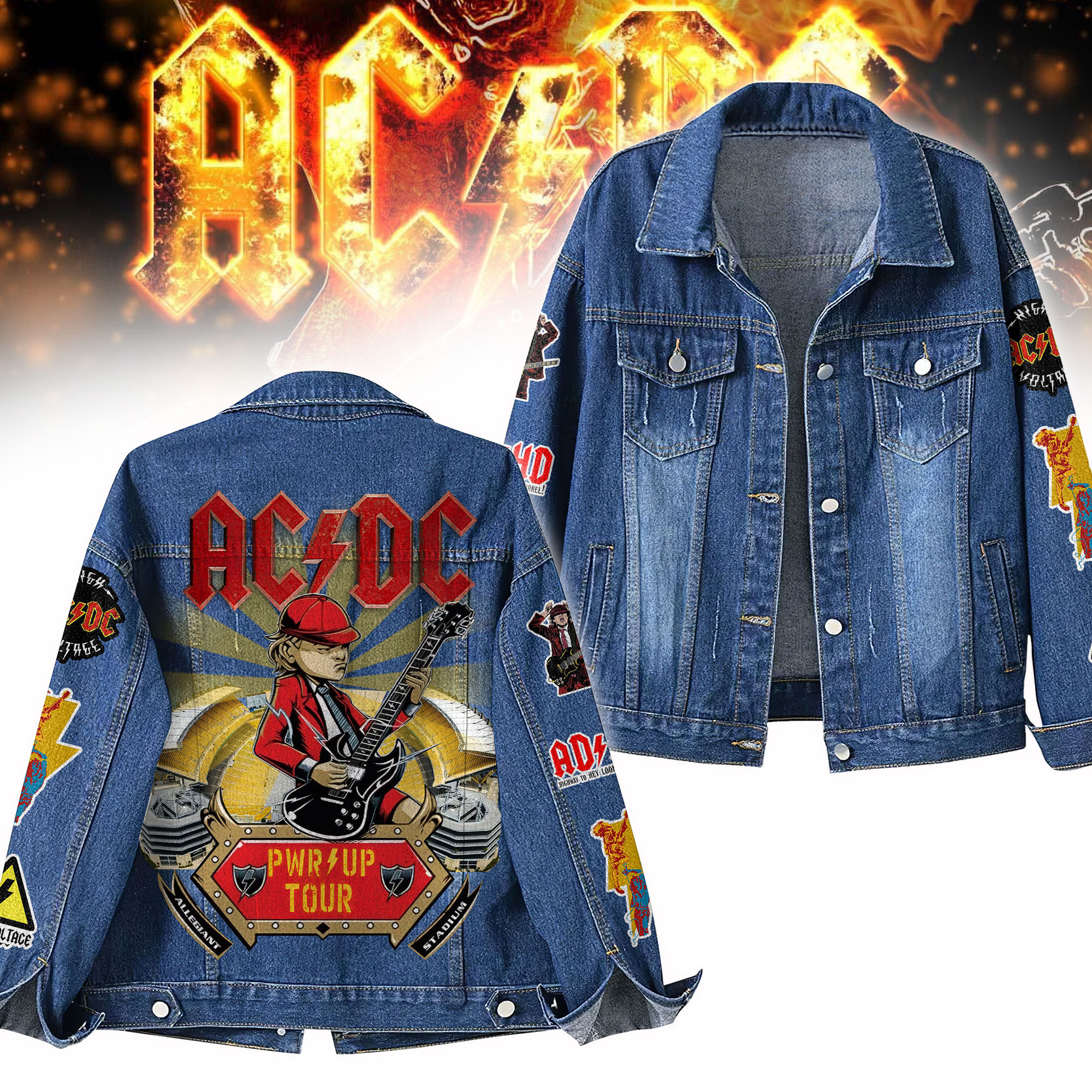 AC/DC Music Denim Jacket Gift For Fans