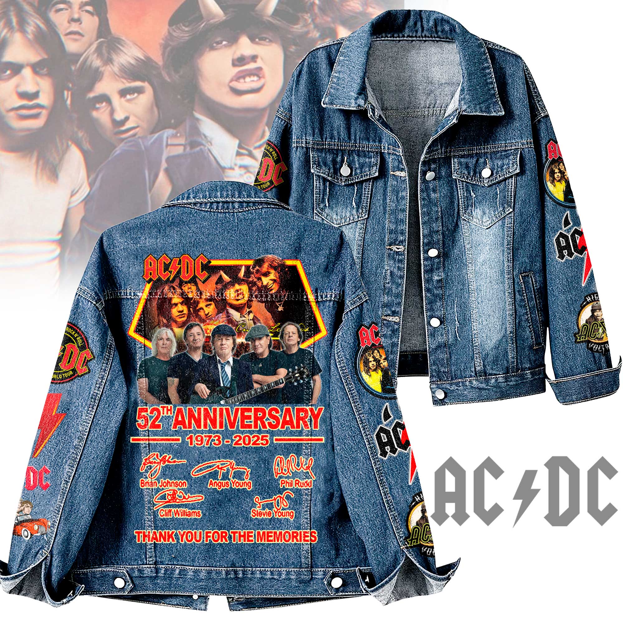 AC/DC Music Denim Jacket Gift For Fans