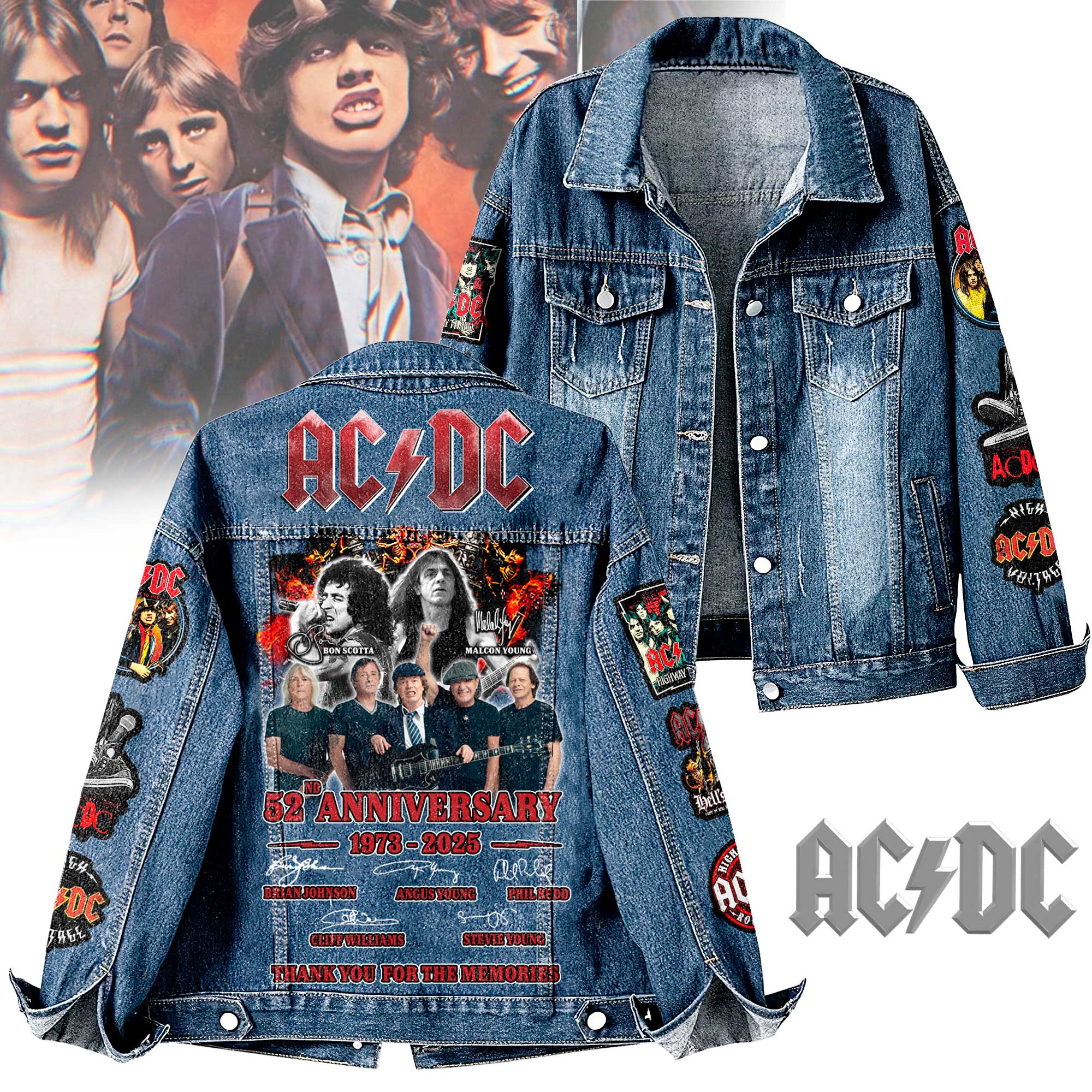 AC/DC Music Denim Jacket Gift For Fans