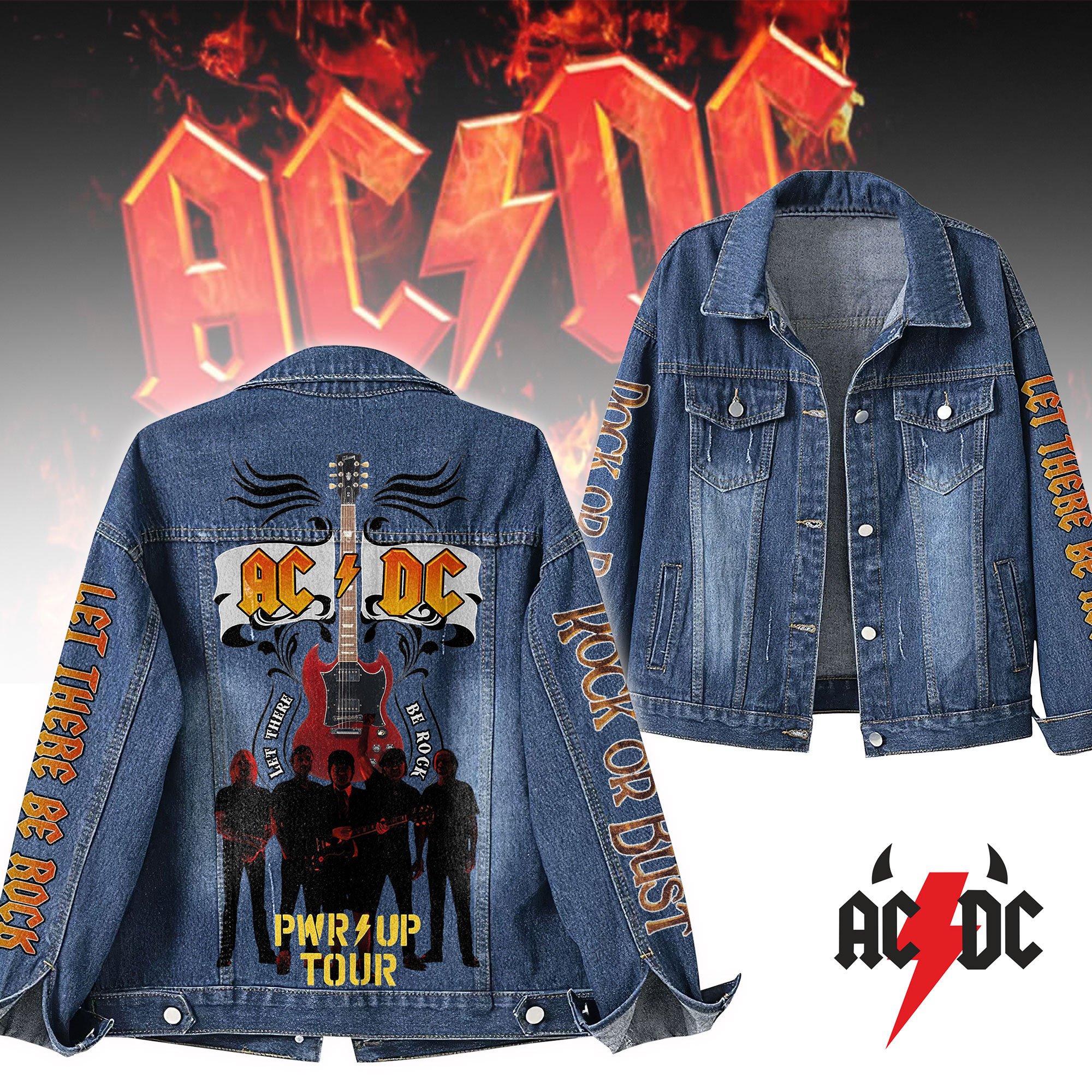 AC/DC Music Denim Jacket Gift For Fans