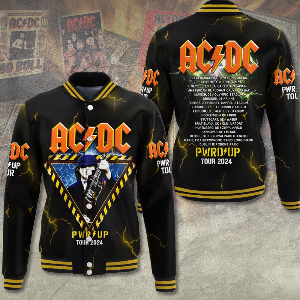 AC/DC Music Style Baseball Jacket For Fans