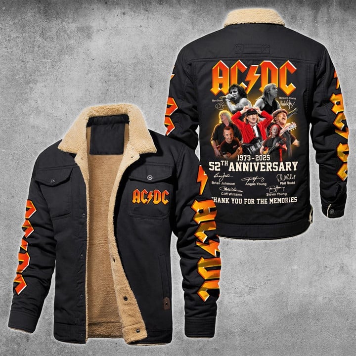 AC/DC Music Style Thermal Cotton Jacket Prim For Fans