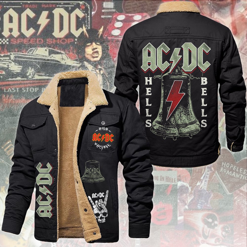 AC/DC Music Style Thermal Cotton Jacket Prim For Fans