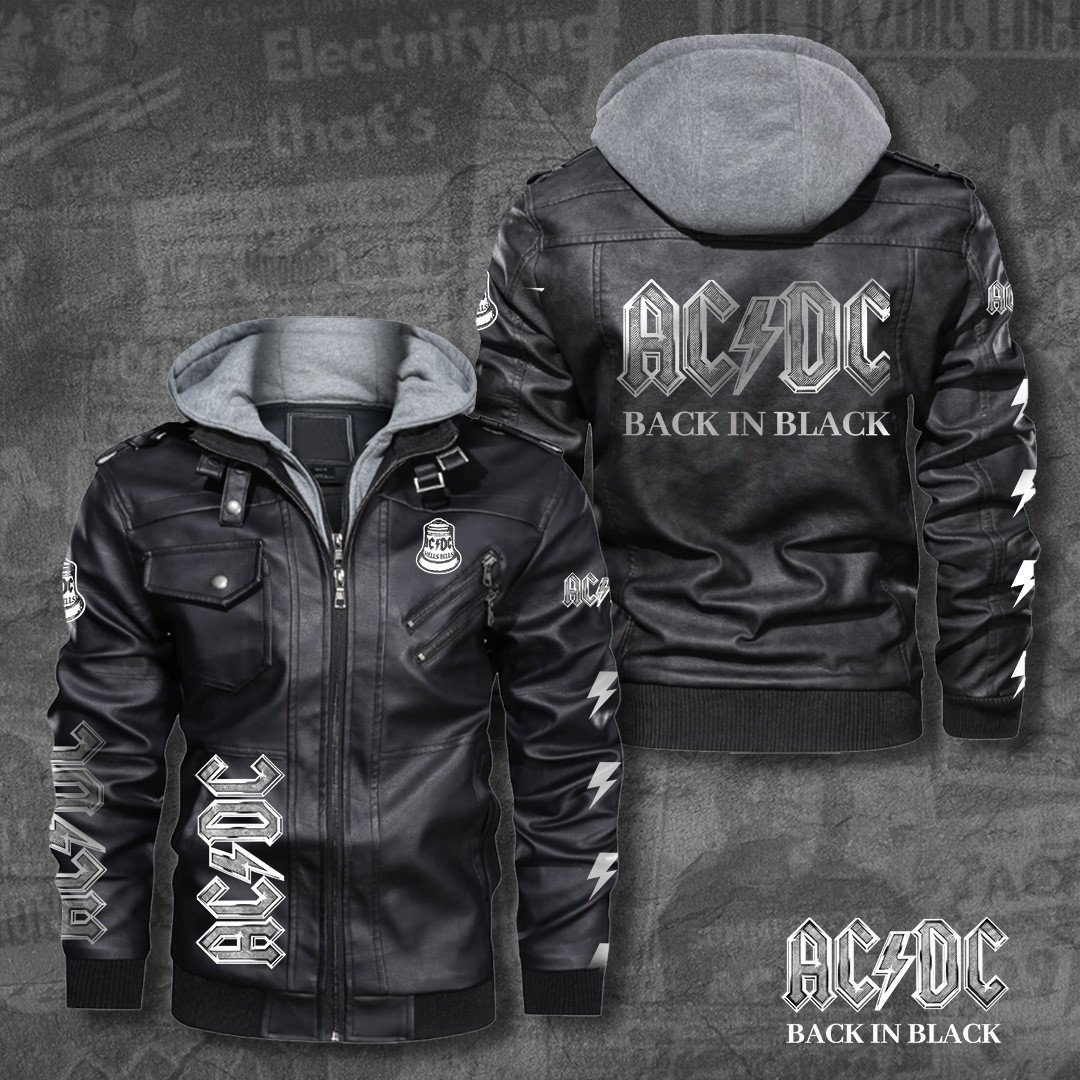 AC/DC Music Style Leather Jacket For Fans