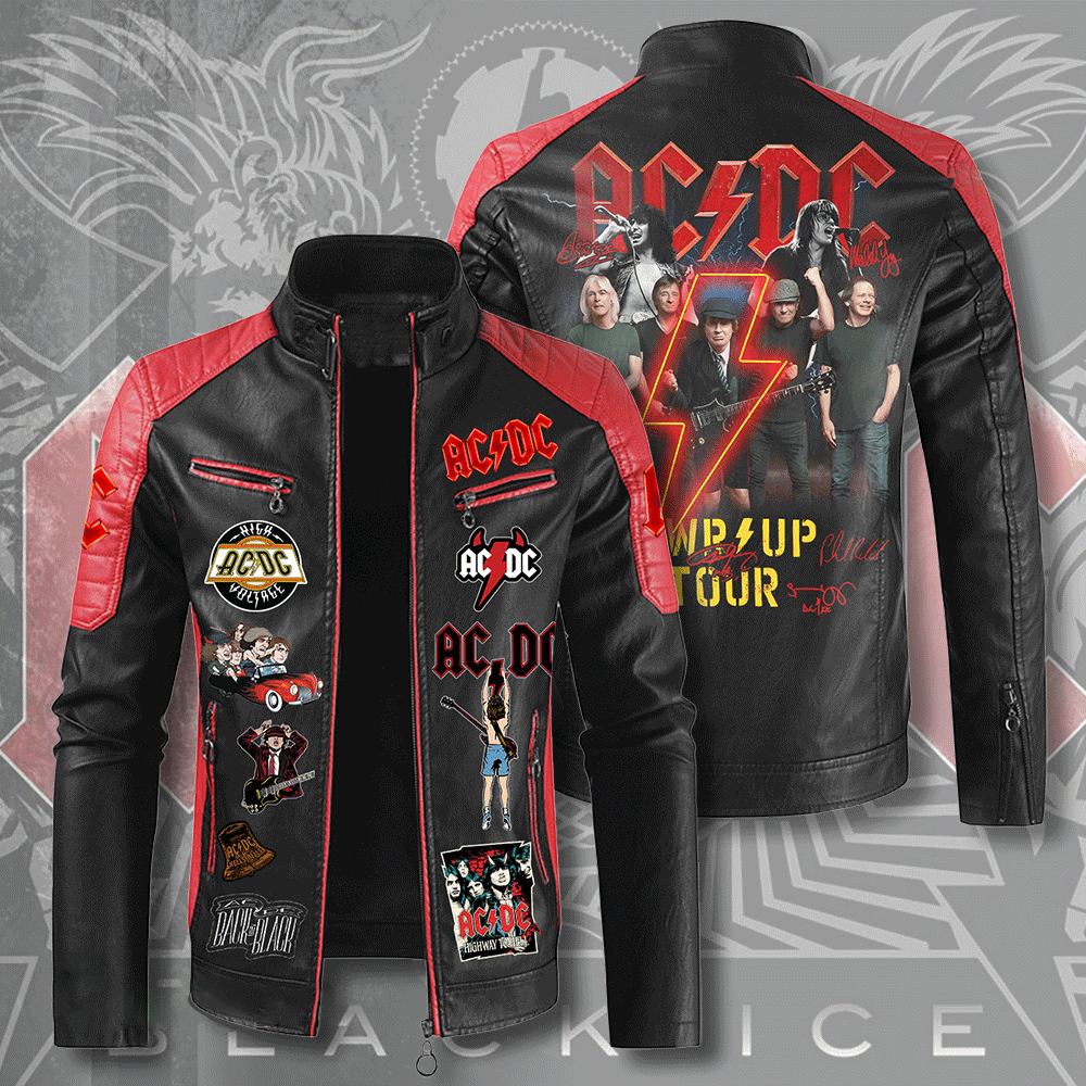 AC/DC Music Style Leather Jacket For Fans