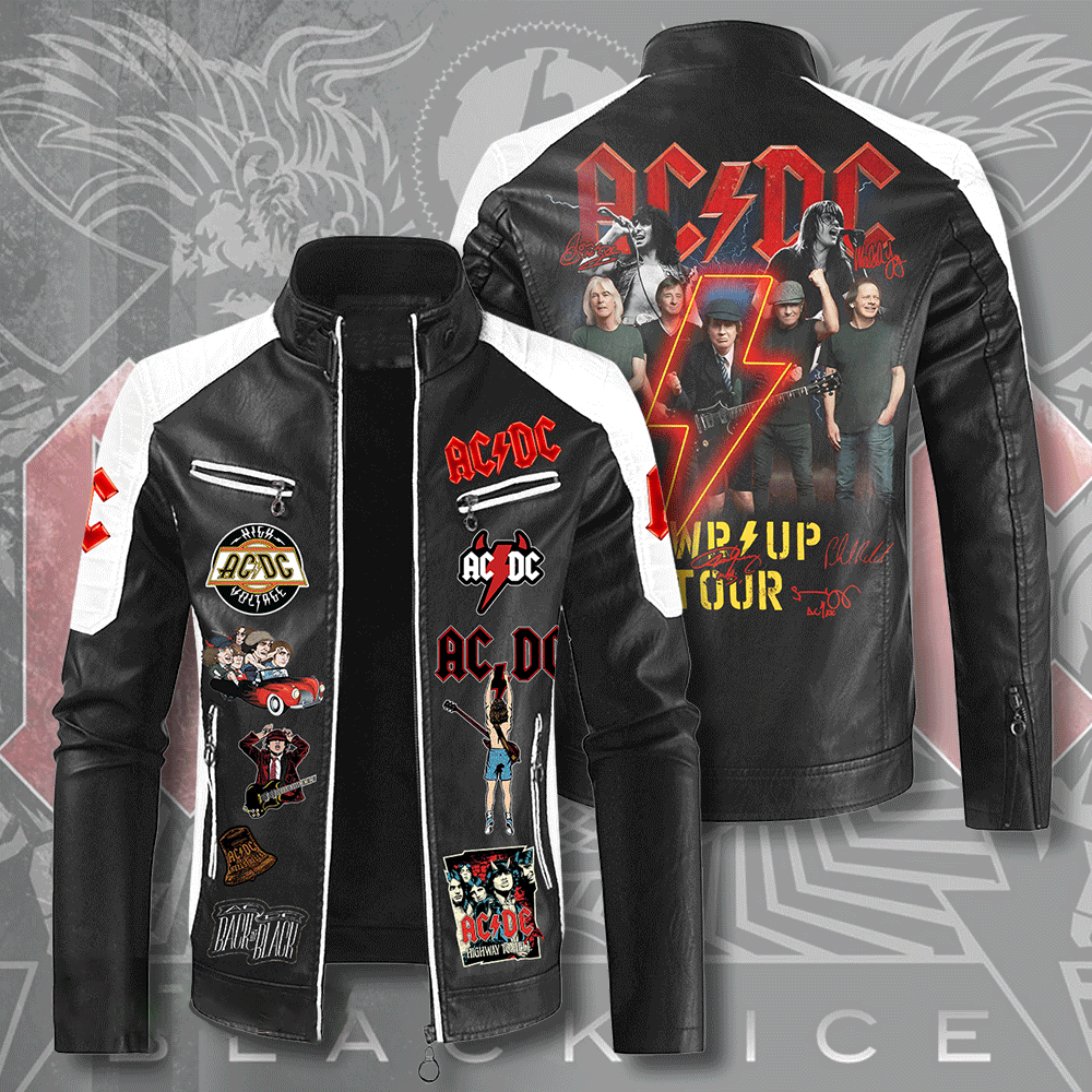 AC/DC Music Style Leather Jacket For Fans