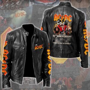 AC/DC Music Style Leather Jacket For Fans