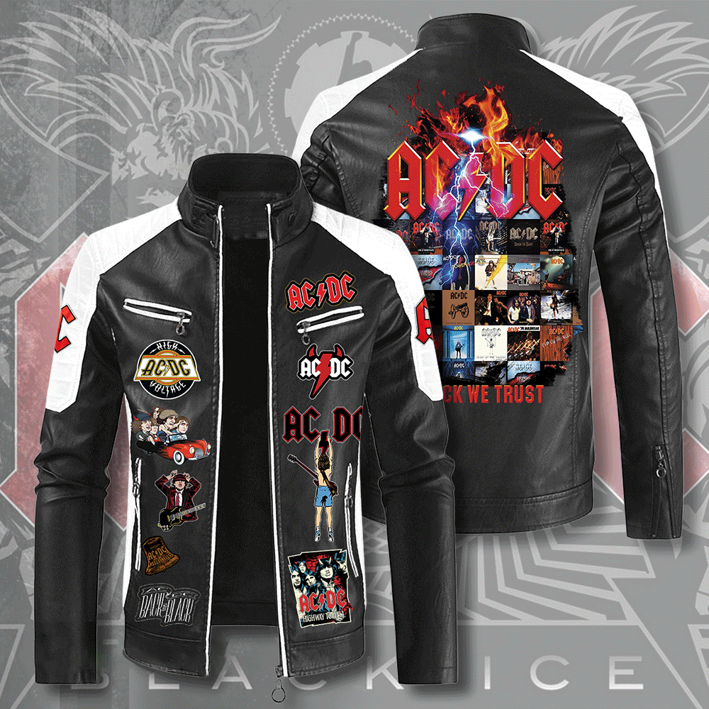 AC/DC Music Style Leather Jacket For Fans