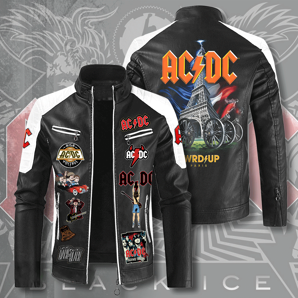 AC/DC Music Style Leather Jacket For Fans