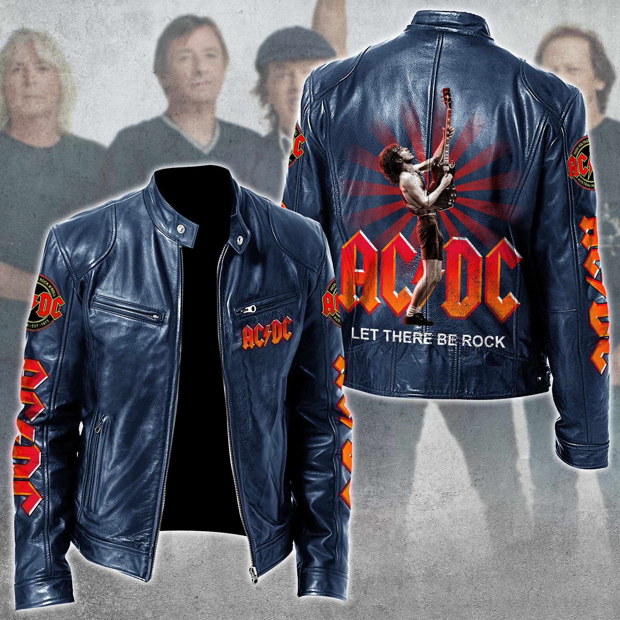 AC/DC Music Style Leather Jacket For Fans