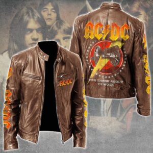 AC/DC Music Style Leather Jacket For Fans