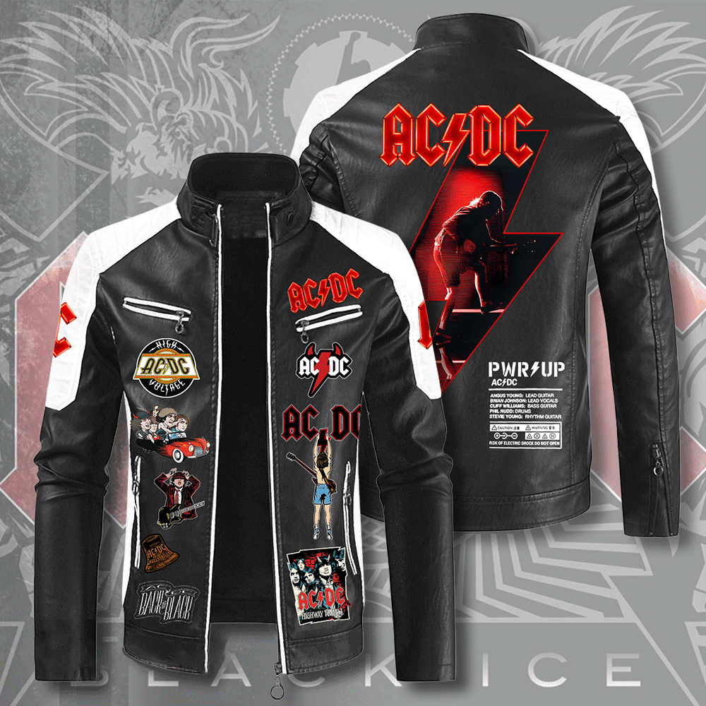 AC/DC Music Style Leather Jacket For Fans