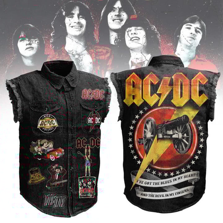 AC/DC Music Style Sleeveless Jacket For Fans