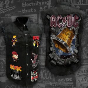 AC/DC Music Style Sleeveless Jacket For Fans