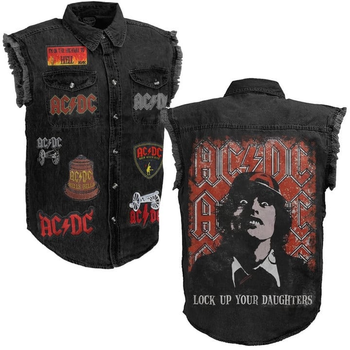 AC/DC Music Style Sleeveless Jacket For Fans