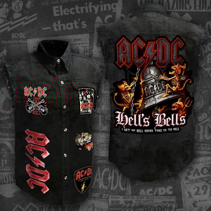 AC/DC Music Style Sleeveless Jacket For Fans