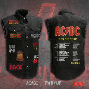 AC/DC Music Style Sleeveless Jacket For Fans