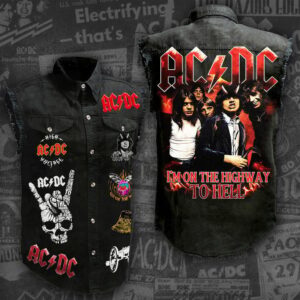 AC/DC Music Style Sleeveless Jacket For Fans