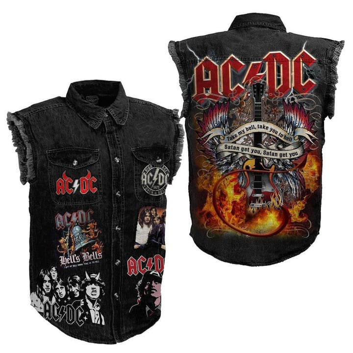 AC/DC Music Style Sleeveless Jacket For Fans