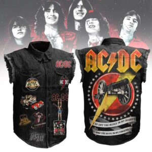 AC/DC Music Style Sleeveless Jacket For Fans
