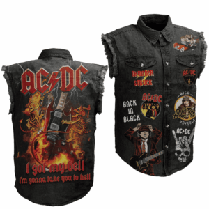 AC/DC Music Style Sleeveless Jacket For Fans