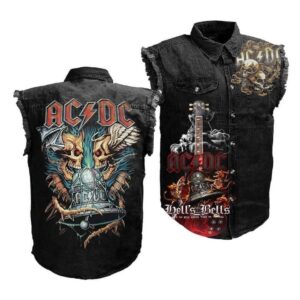 AC/DC Music Style Sleeveless Jacket For Fans