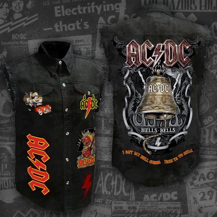 AC/DC Music Style Sleeveless Jacket For Fans