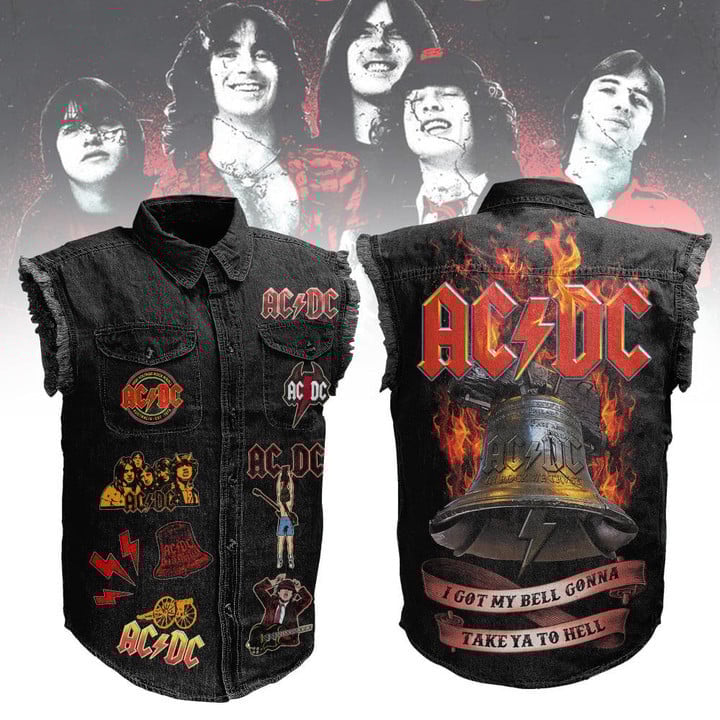 AC/DC Music Style Sleeveless Jacket For Fans