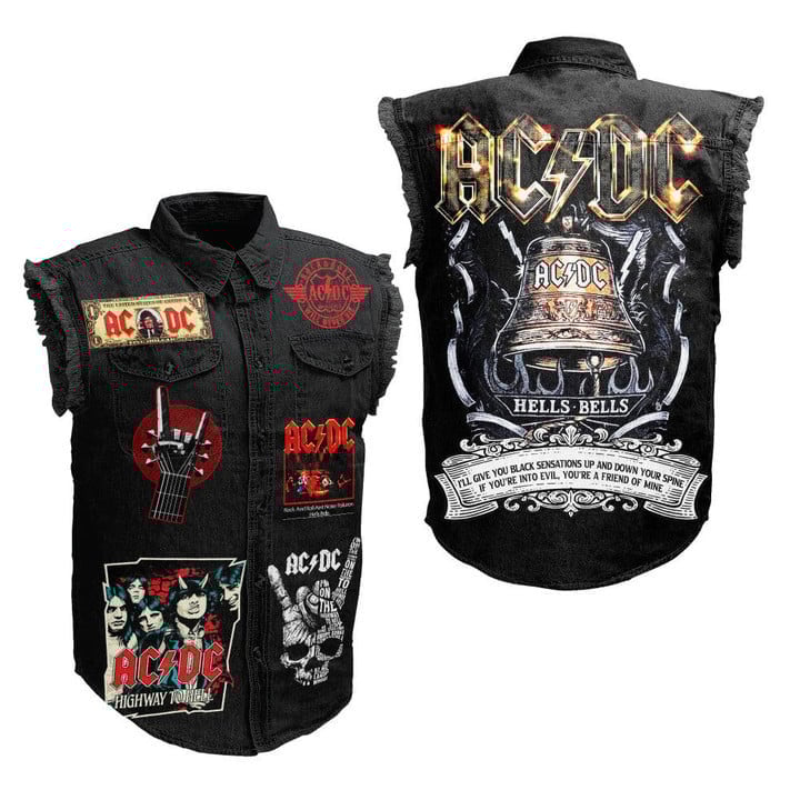AC/DC Music Style Sleeveless Jacket For Fans