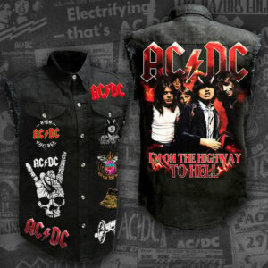 AC/DC Music Style Sleeveless Jacket For Fans