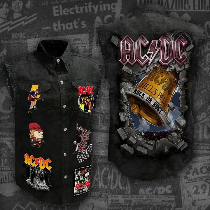 AC/DC Music Style Sleeveless Jacket For Fans