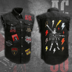 AC/DC Music Style Sleeveless Jacket For Fans