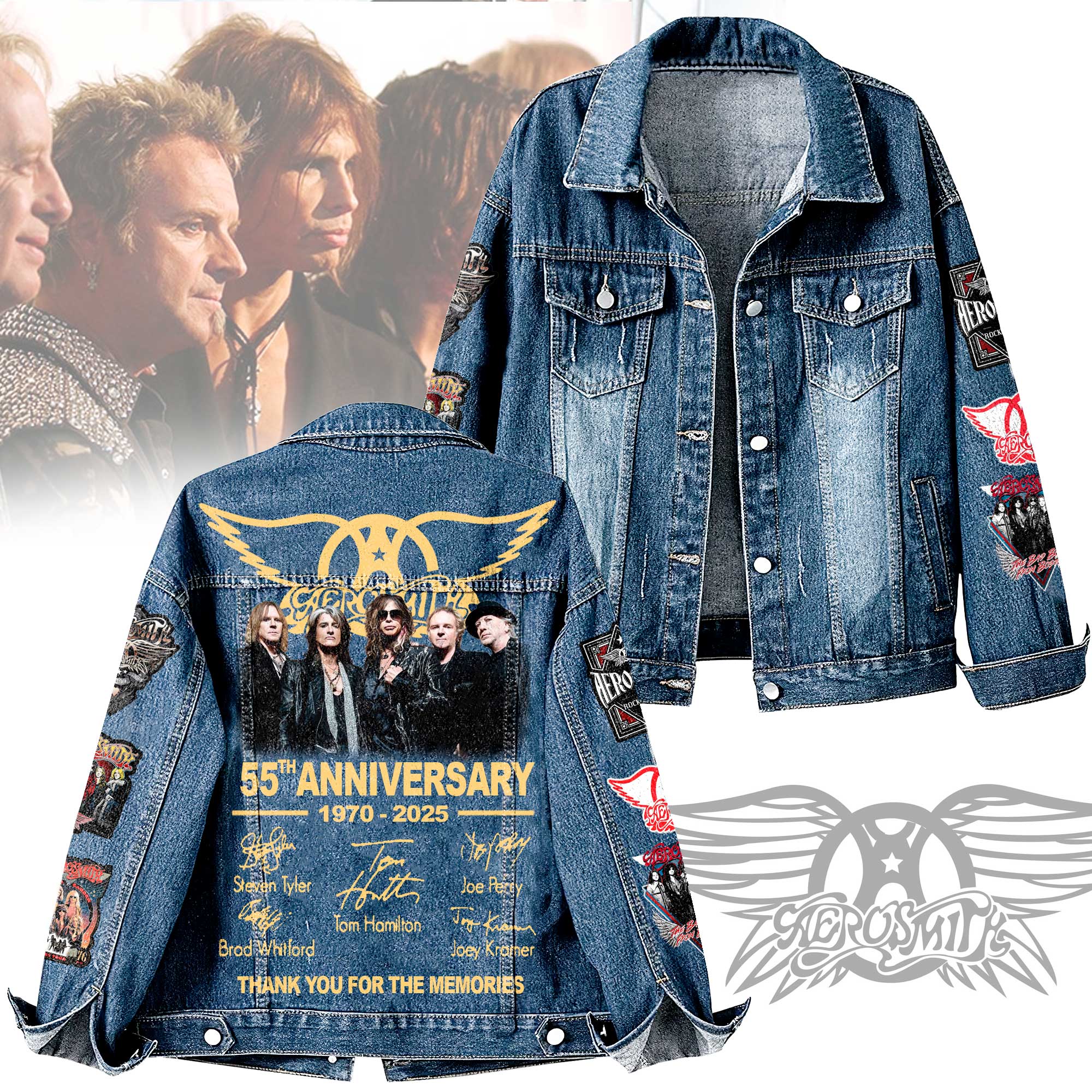 Aerosmith Music Denim Jacket Gift For Fans