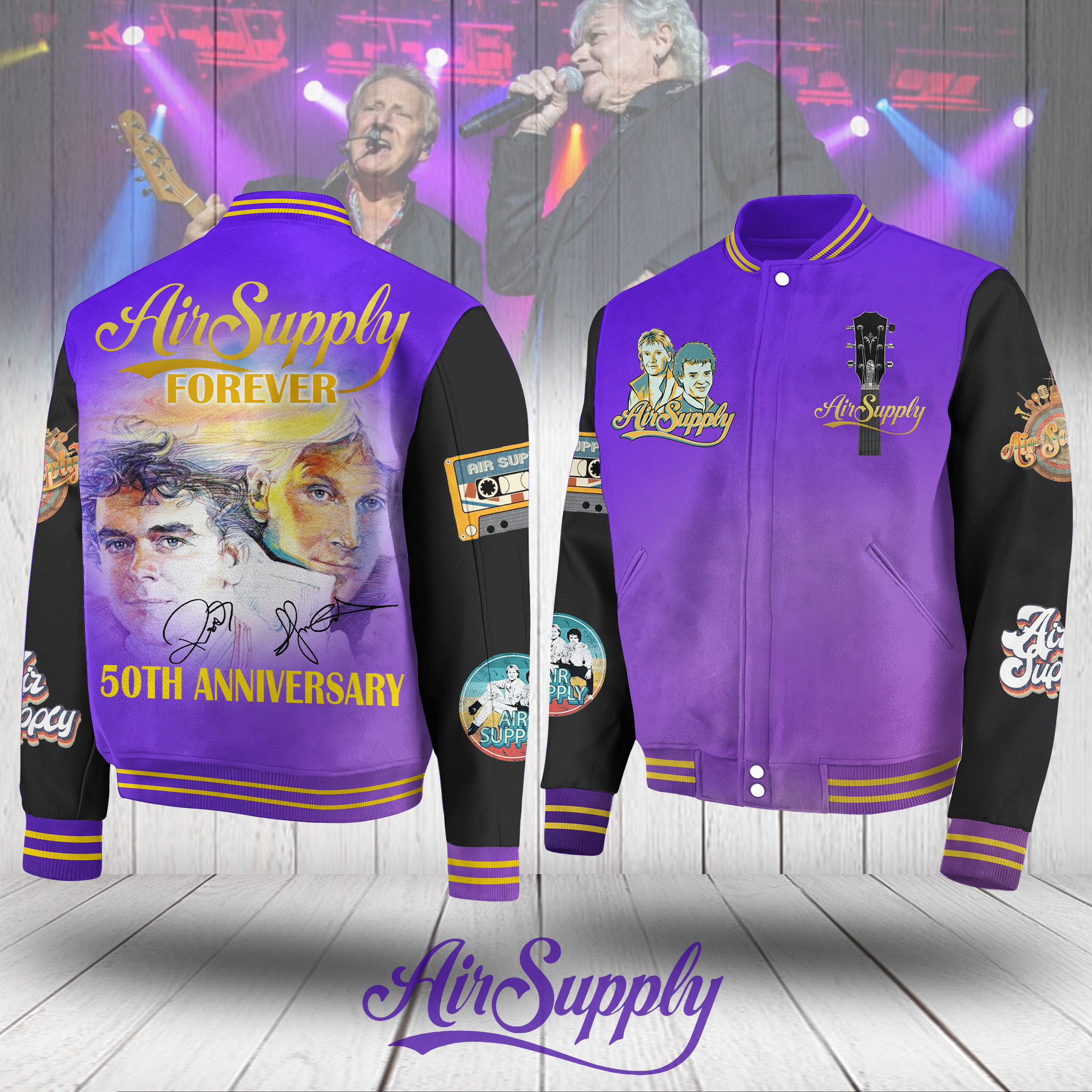 Air Supply Music Style Baseball Jacket