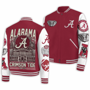 Alabama Crimson Tide NCAA Style Baseball Jacket For Fans