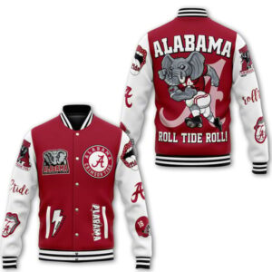 Alabama Crimson Tide NCAA Style Baseball Jacket For Fans