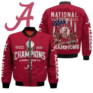 Alabama Crimson Tide NCAA Style Bomber Jacket For Fans