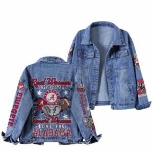 Alabama Crimson Tide NCAA Style Denim Jacket For Fans