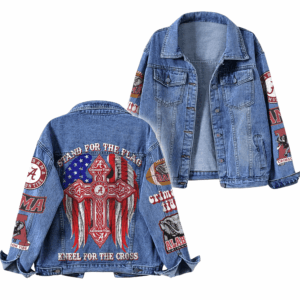 Alabama Crimson Tide NCAA Style Denim Jacket For Fans