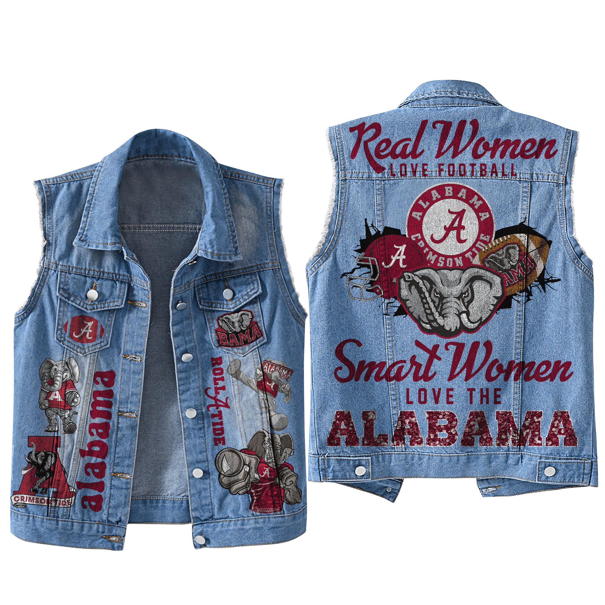 Alabama Crimson Tide NCAA Style Sleeveless Jacket For Fans