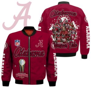 Alabama Crimson Tide NFL Style Bomber Jacket For Fans