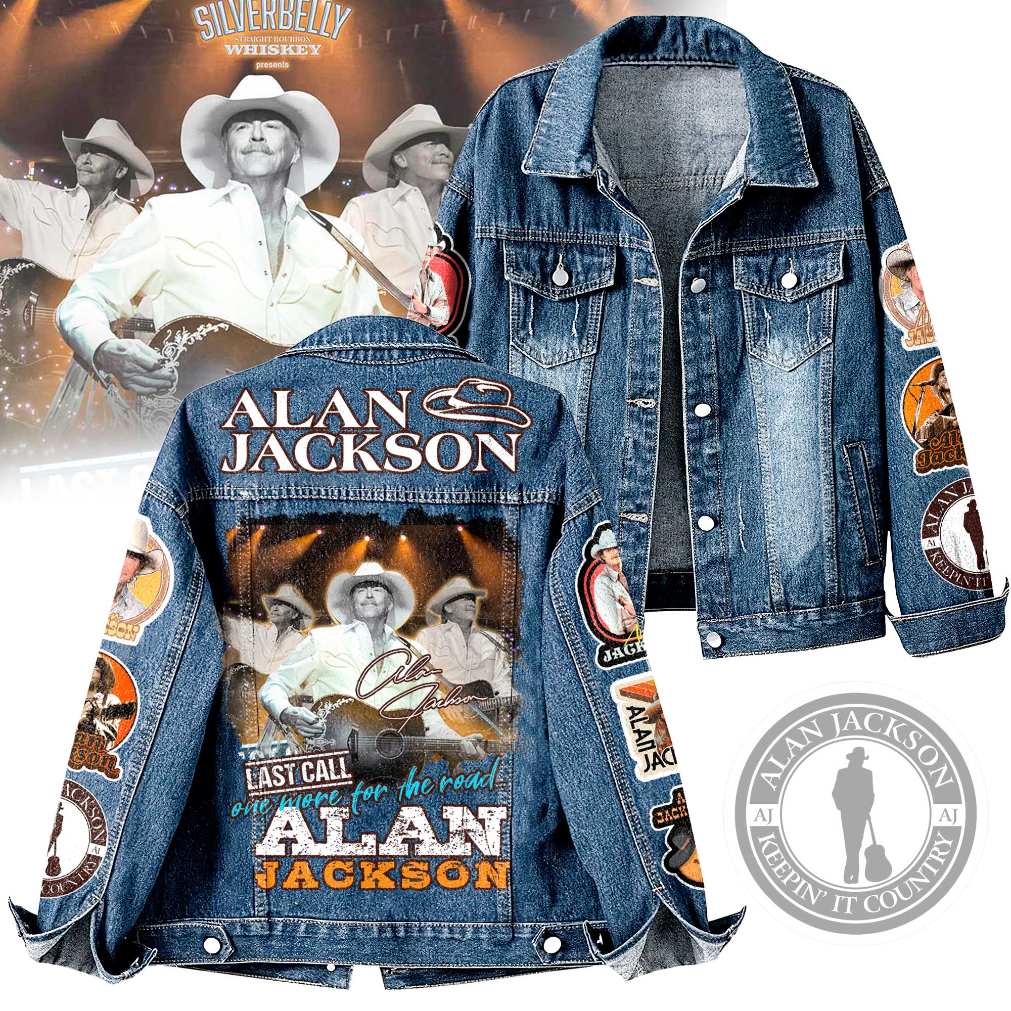 Alan Jackson Music Denim Jacket Gift For Fans