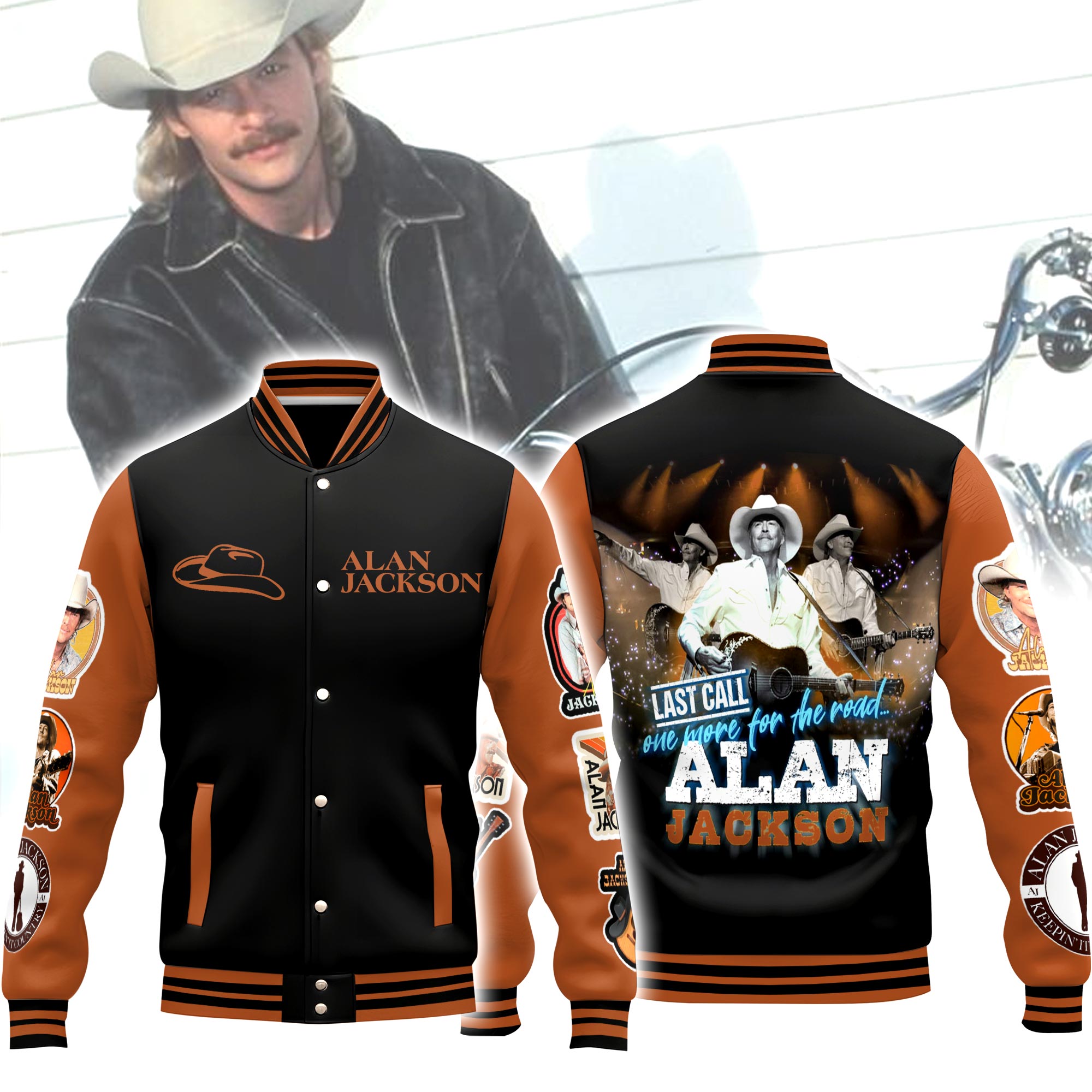 Alan Jackson Music Style Baseball Jacket