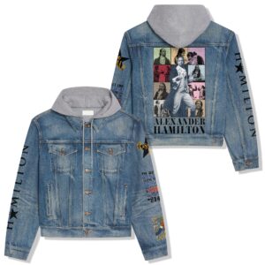 Alexander Hamilton Music Style Hooded Denim Jacket For Fans