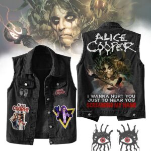 Alice Cooper Music Style Sleeveless Jacket